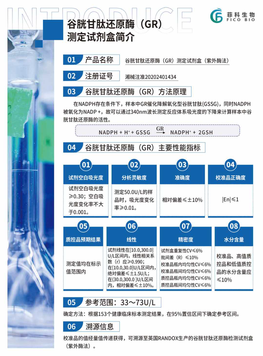 本公司自主研发的谷胱甘肽还原酶试剂盒已取得产品注册证，现已正式启动销售。